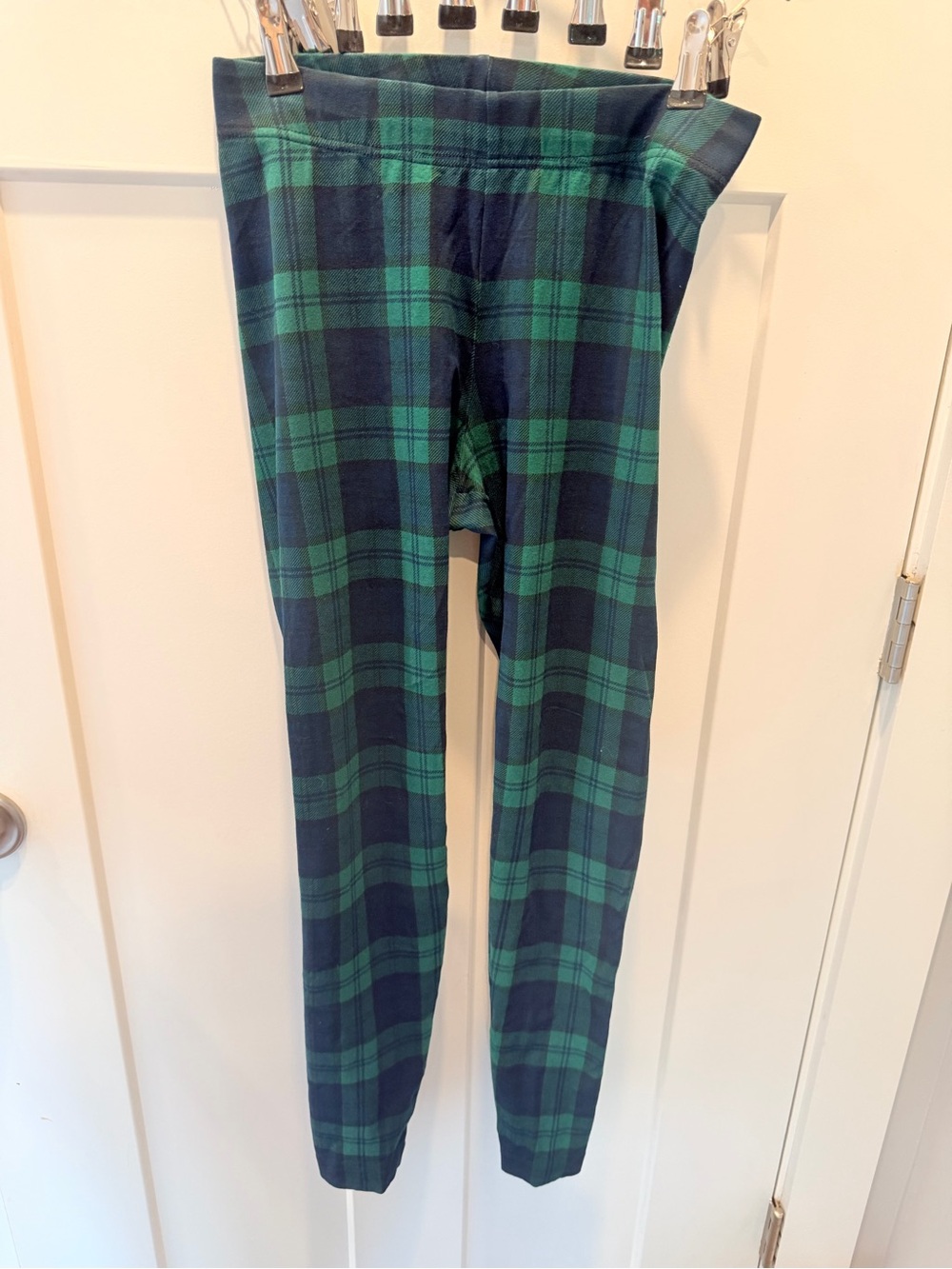 Old Navy Women’s Small Green Navy Tartan Plaid Leggings